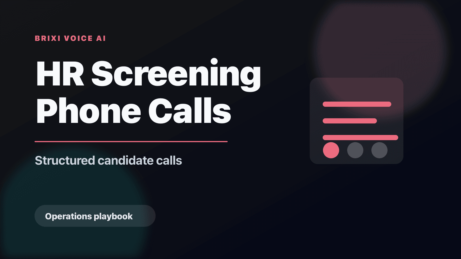 Automated Phone Screening: The HR Ops Playbook
