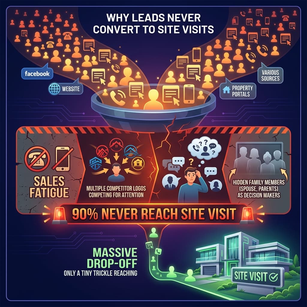 Why Most Real Estate Leads Never Turn Into Site Visits