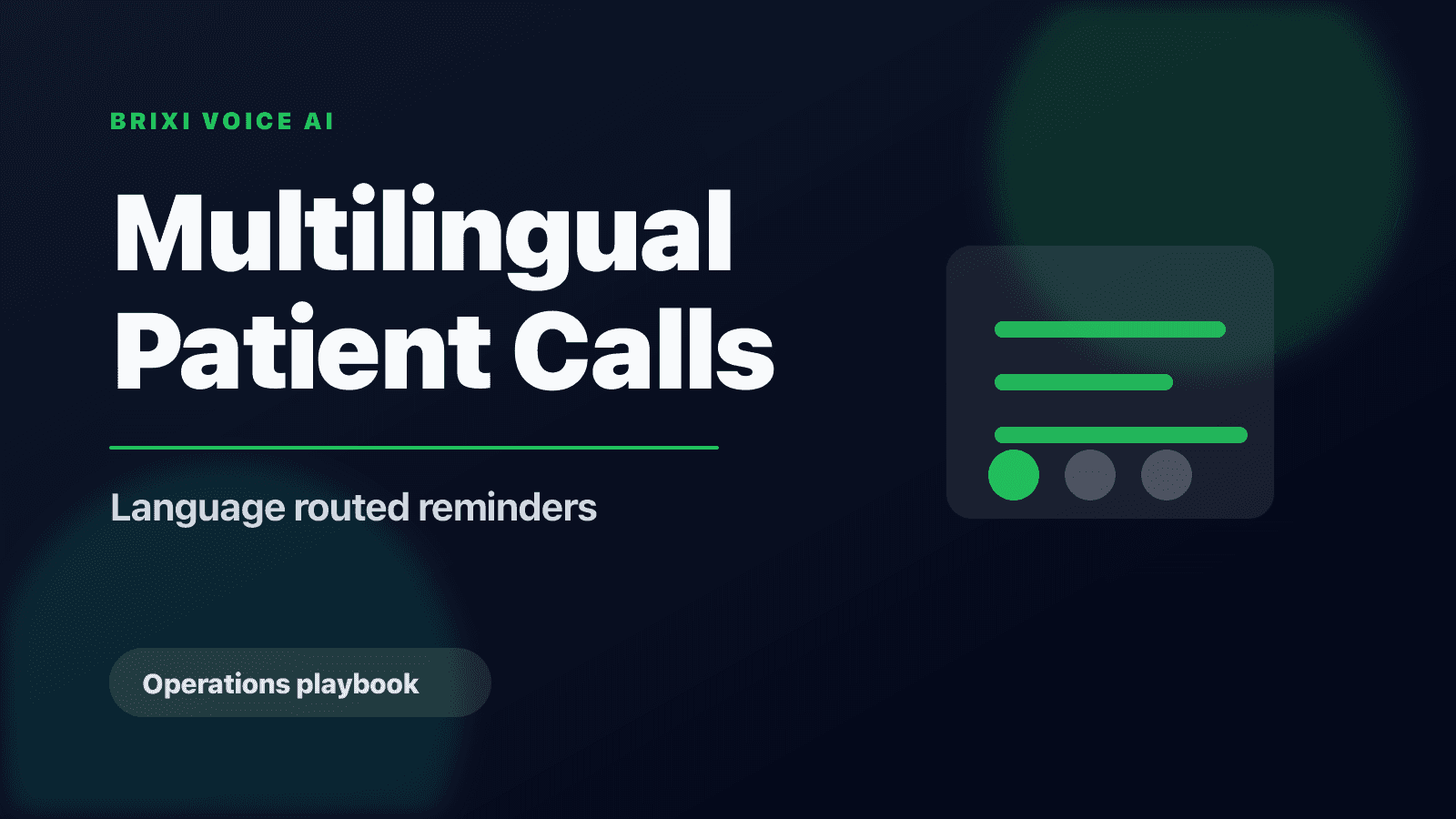 Multilingual Patient Reminder Calls: The India Clinic Playbook