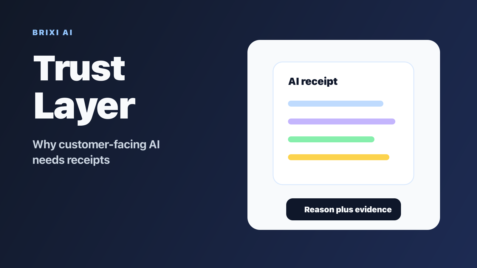 The Trust Layer: Why Customer-Facing AI Needs Receipts