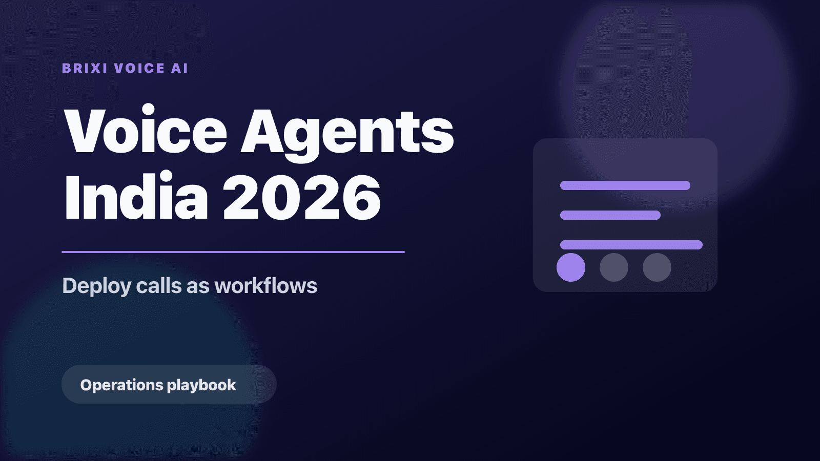 Voice Agents India 2026: The Operator Deployment Guide