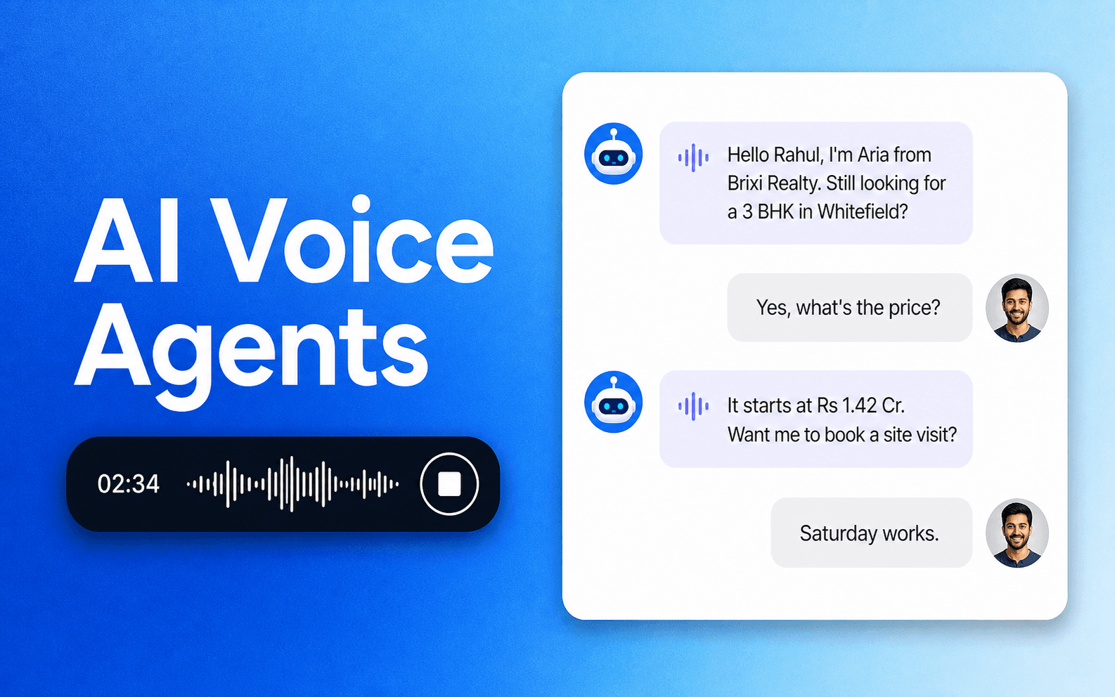 Brixi AI voice agent overview with live voice conversation