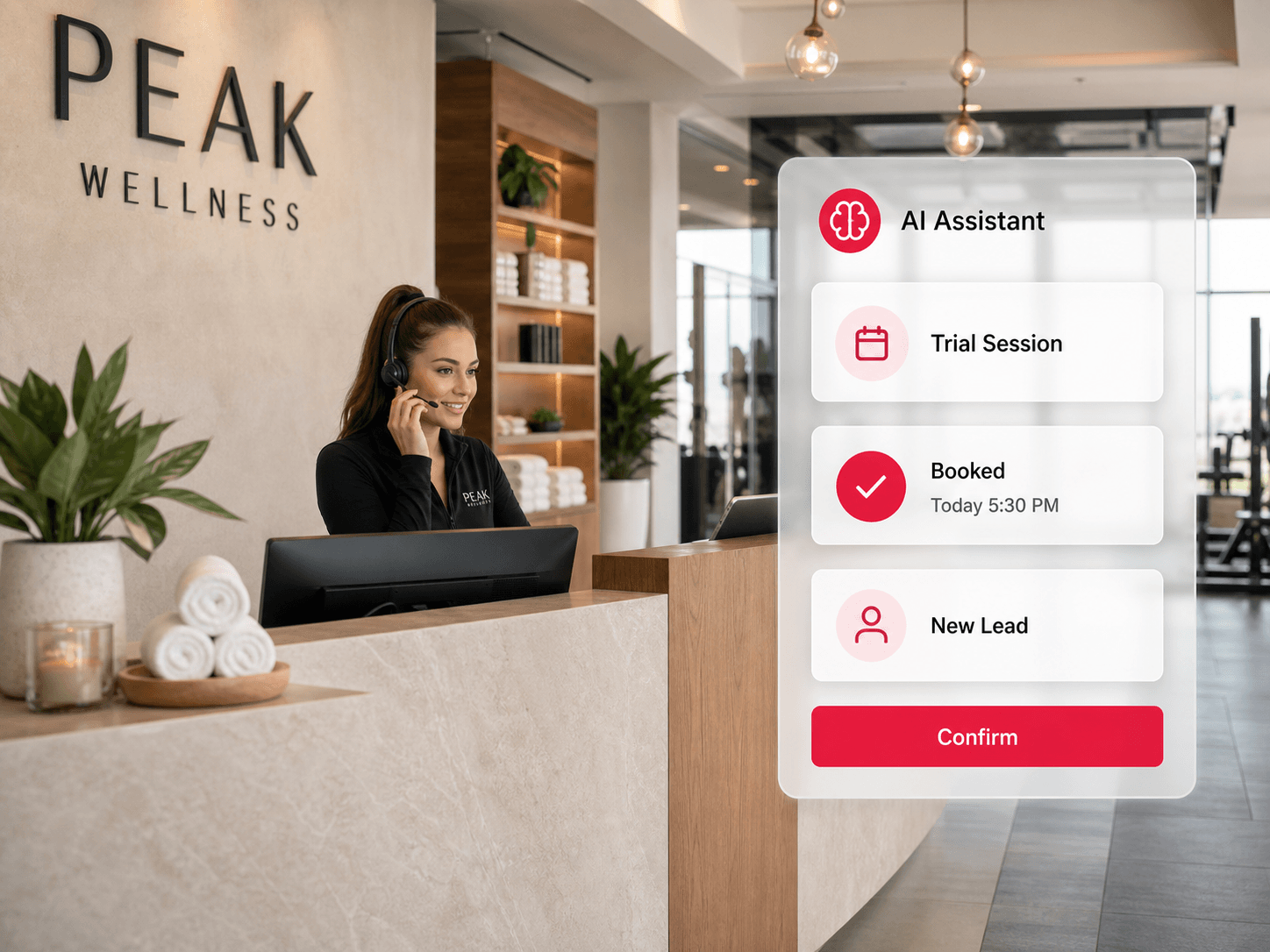 AI conversation for gym n spa teams in Brixi