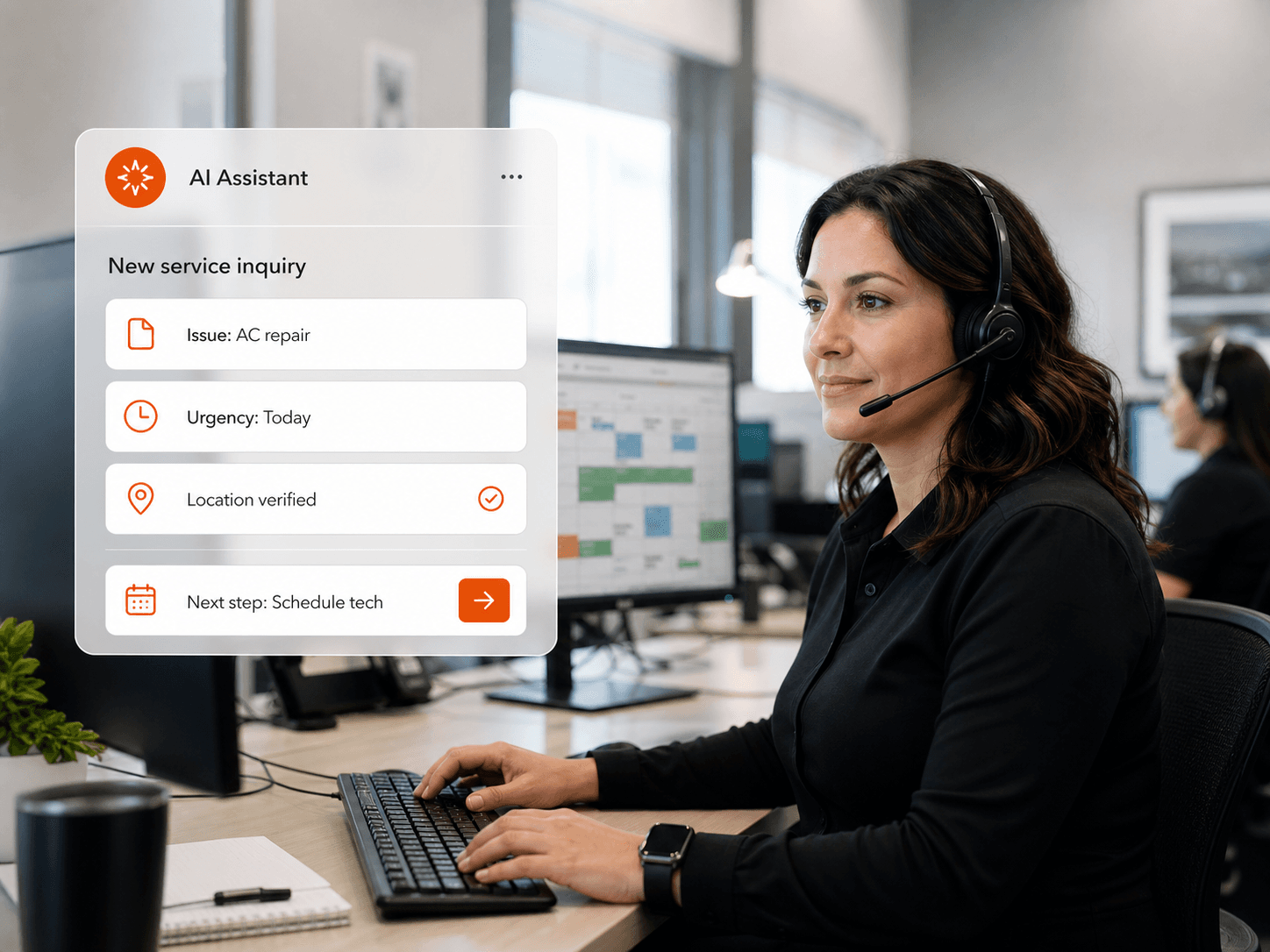 AI conversation for home services teams in Brixi