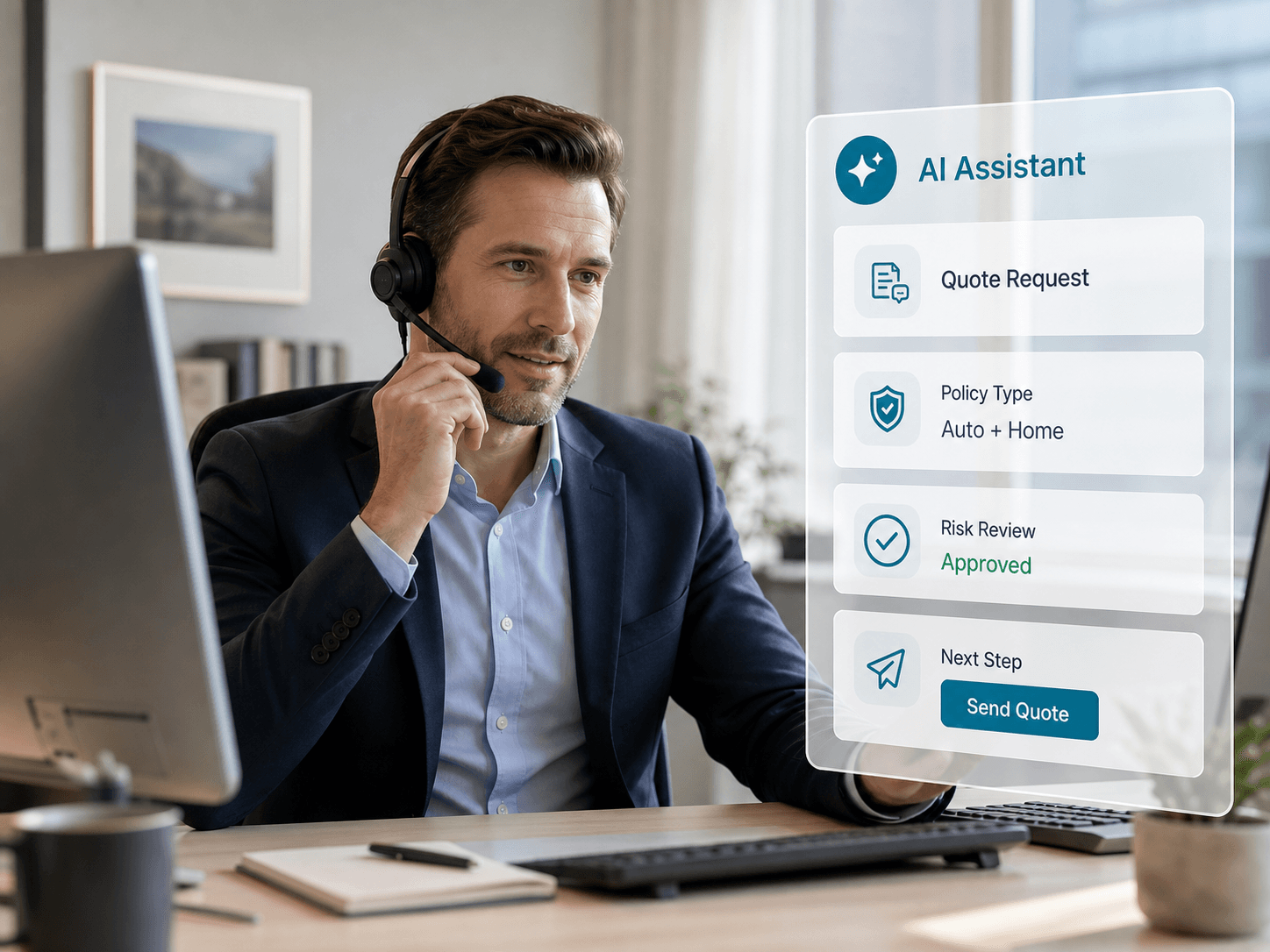 AI conversation for insurance teams in Brixi