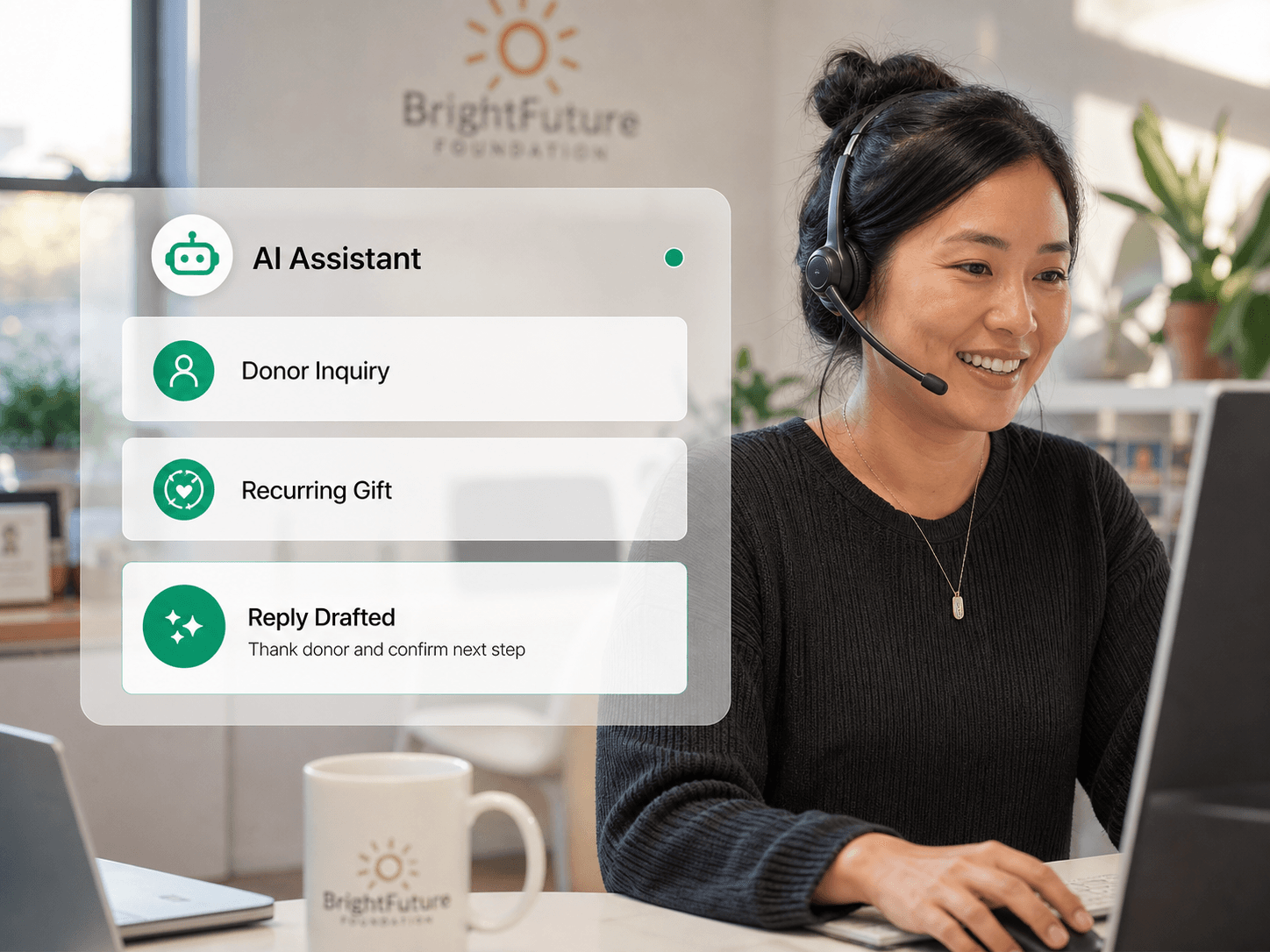 AI conversation for non profit teams in Brixi