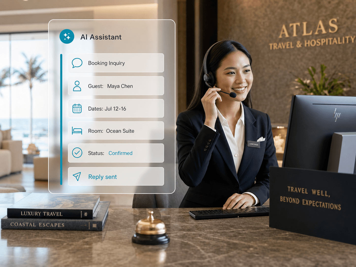 AI conversation for travel teams in Brixi