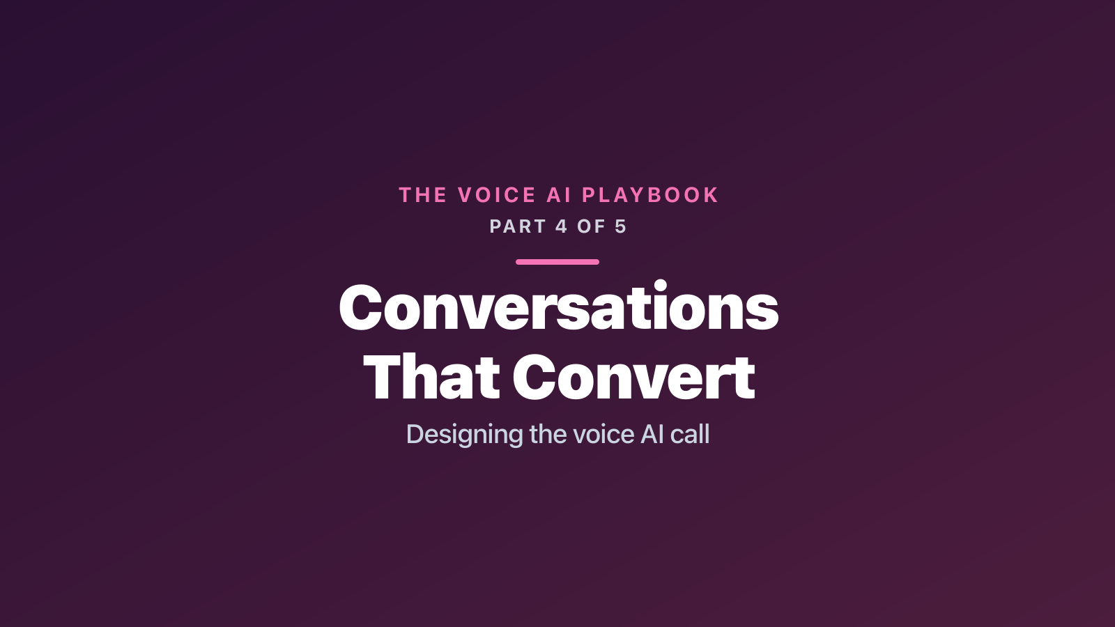 Designing Voice AI Conversations That Convert